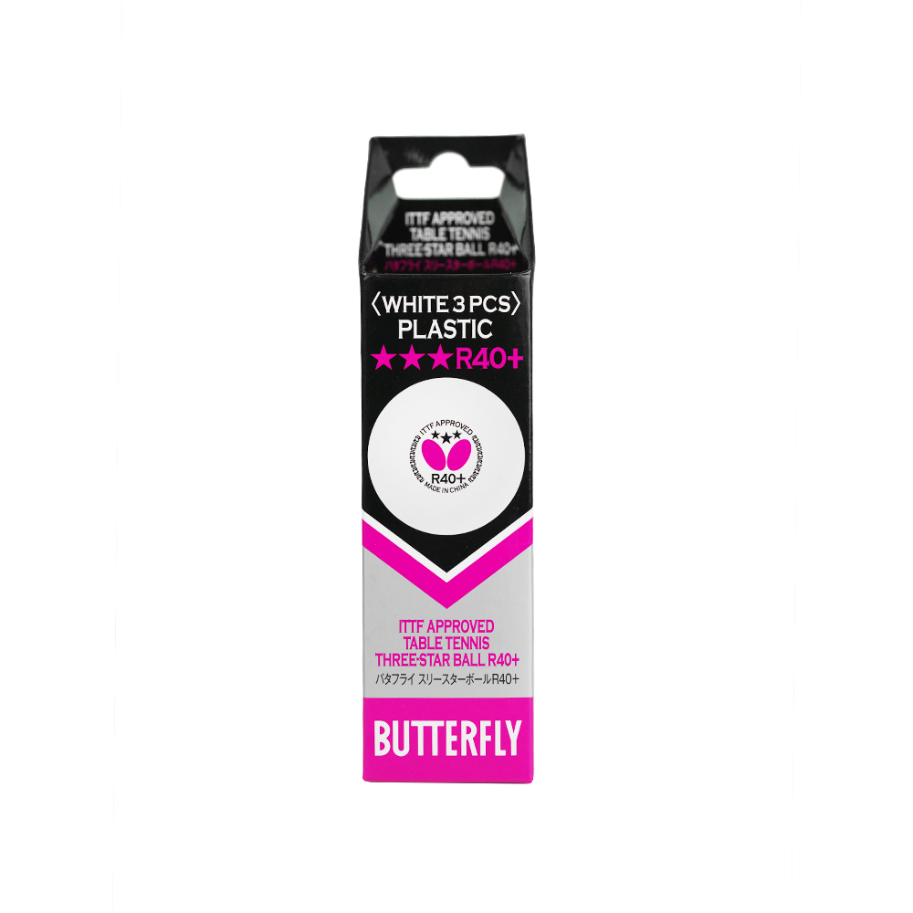 BUTTERFLY TABLE TENNIS BALL R40+ 3-STAR (3PCS/BOX), , large image number null
